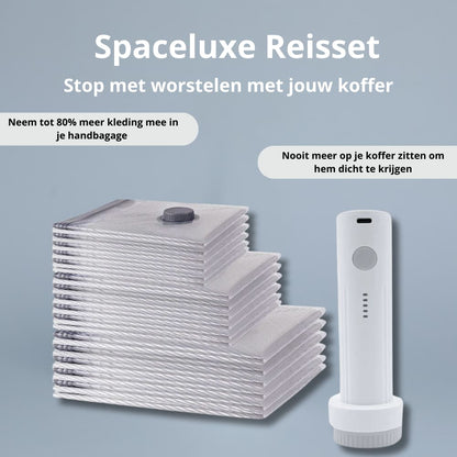 SpaceLuxe™ Reisset | Tot 80% meer ruimte in je koffer