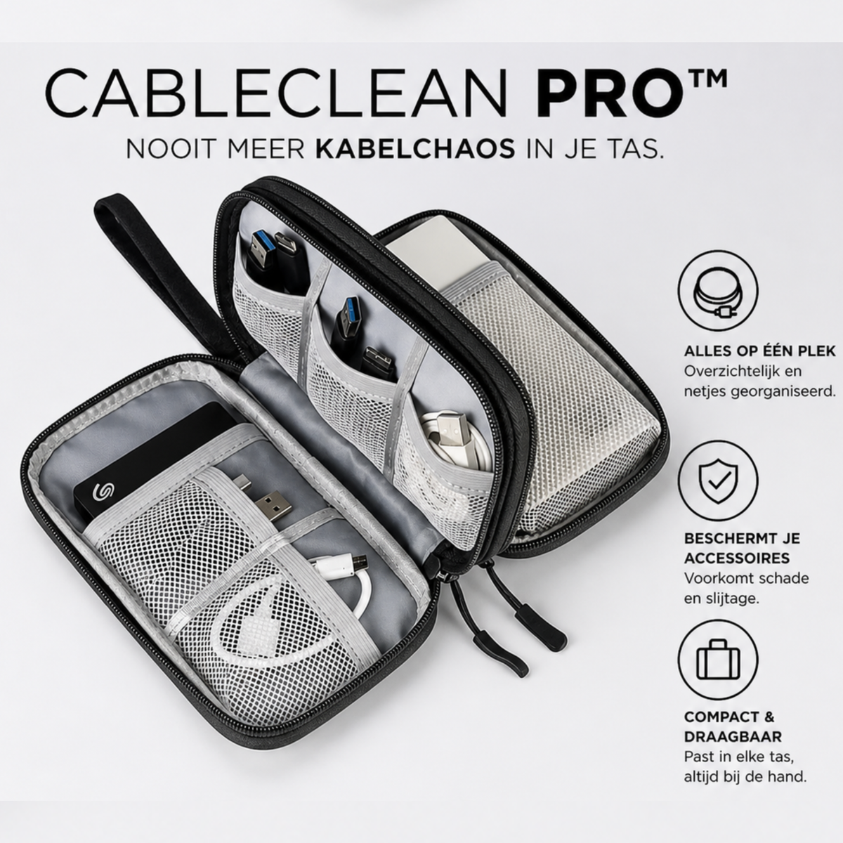 CABLECLEAN PRO™ | Hör auf, dein Ladegerät zu suchen