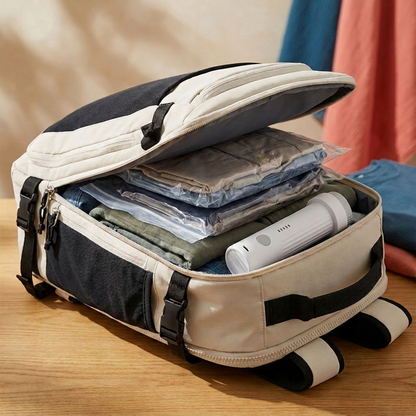 SpaceLuxe reisset met TravelVault Pro rugtas