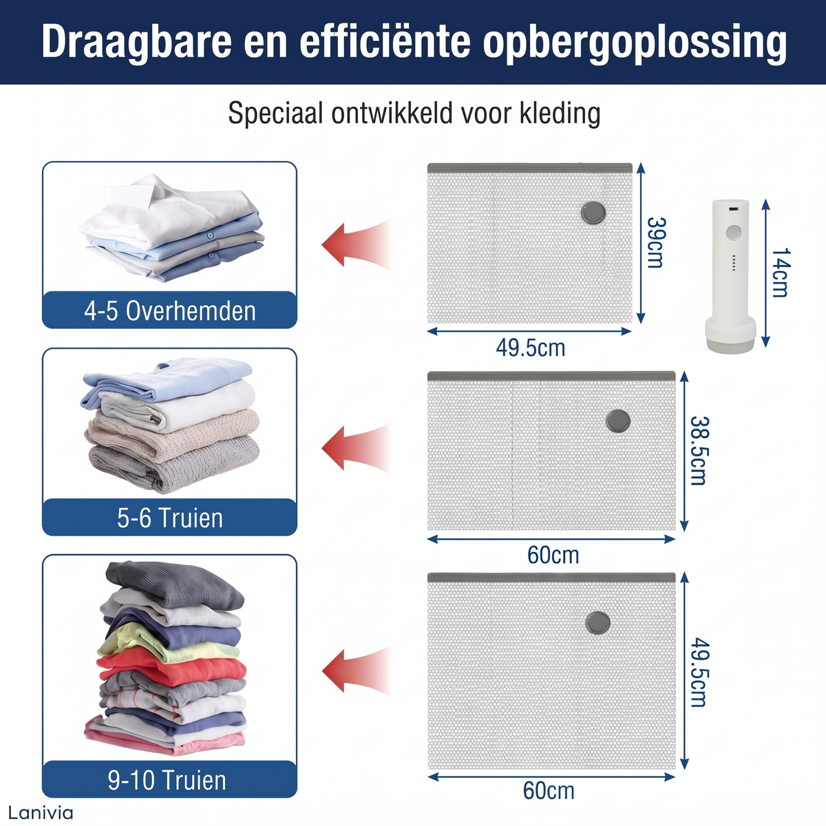 SpaceLuxe draagbare efficiente opbergoplossing
