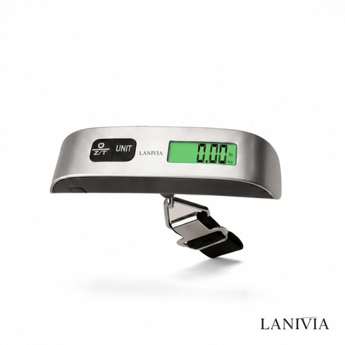 SpaceLuxe WeightSafe bagageweegschaal met Lanivia logo