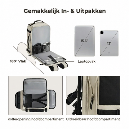 TravelVault Pro makkelijk in- en uitpakken