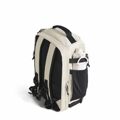TravelVault Pro beige zijaanzicht
