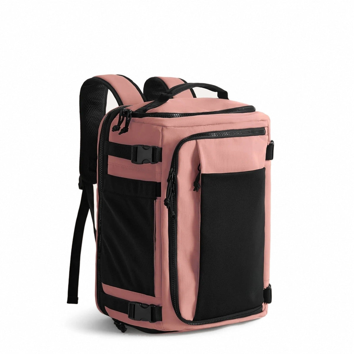 TravelVault Pro roze schuin vooraanzicht